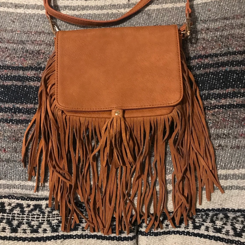 Brown Fringe Crossbody / Satchel